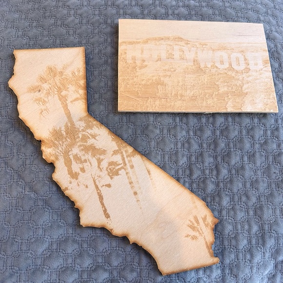 Laser Etched Wooden Decor Set - Picture 1 of 3